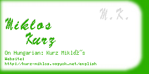 miklos kurz business card